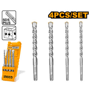 4 Pcs SDS plus hammer drill bits set