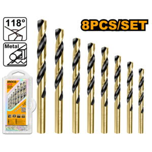8 Pcs HSS twist drill bits set