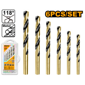 6 Pcs  HSS twist drill bits set