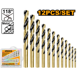 12 Pcs HSS twist drill bits set