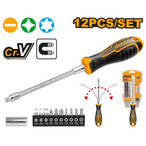 12 Pcs flexible shaft screwdriver set