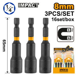 3 Pcs impact magnetic nut set