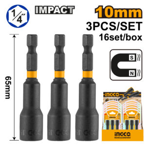 3 Pcs impact magnetic nut set