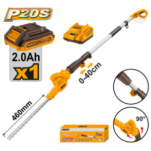 Cordless pole hedge trimmer