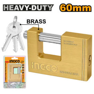 Heavy duty brass block padlock