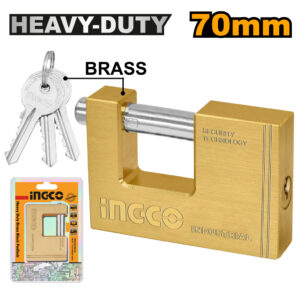 Heavy duty brass block padlock