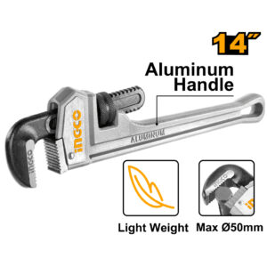 Aluminum handle pipe wrench