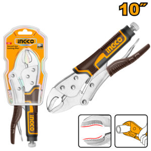 Curved jaw locking plier