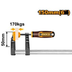F clamp with plastic handle