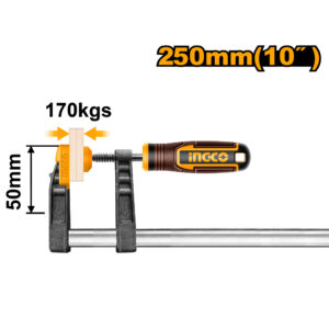 F clamp with plastic handle