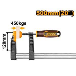 F clamp with plastic handle