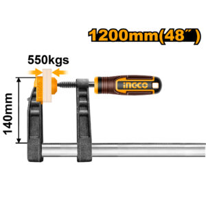F clamp with plastic handle