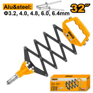Folding hand riveter