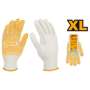 Knitted&PVC dots gloves
