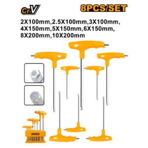 8 Pcs T-handle ball point hex wrench set
