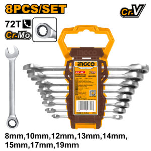 8 Pcs ratchet spanner set