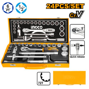 24 Pcs 1/2" socket set