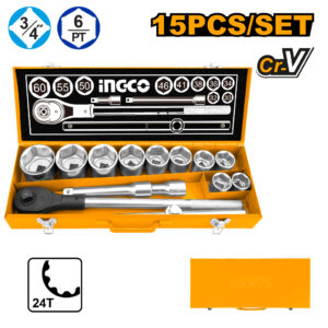 15 Pcs 3/4" socket set
