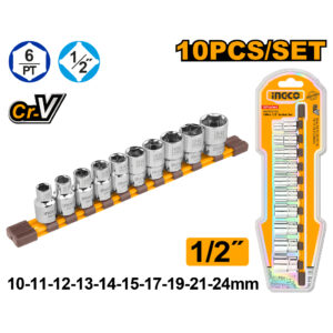 10 Pcs 1/2" socket set