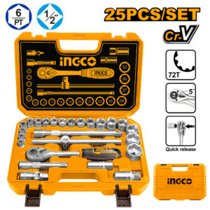 25 Pcs 1/2" socket set