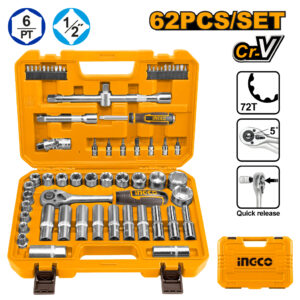 62 Pcs 1/2" socket set