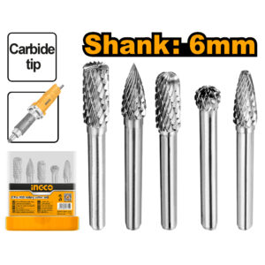 Tungsten carbide rotary burrs set