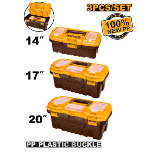 3  Pcs Plastic tool boxes set