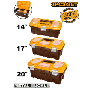 3 Plastic tool boxes set