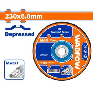 Abrasive metal grinding disc