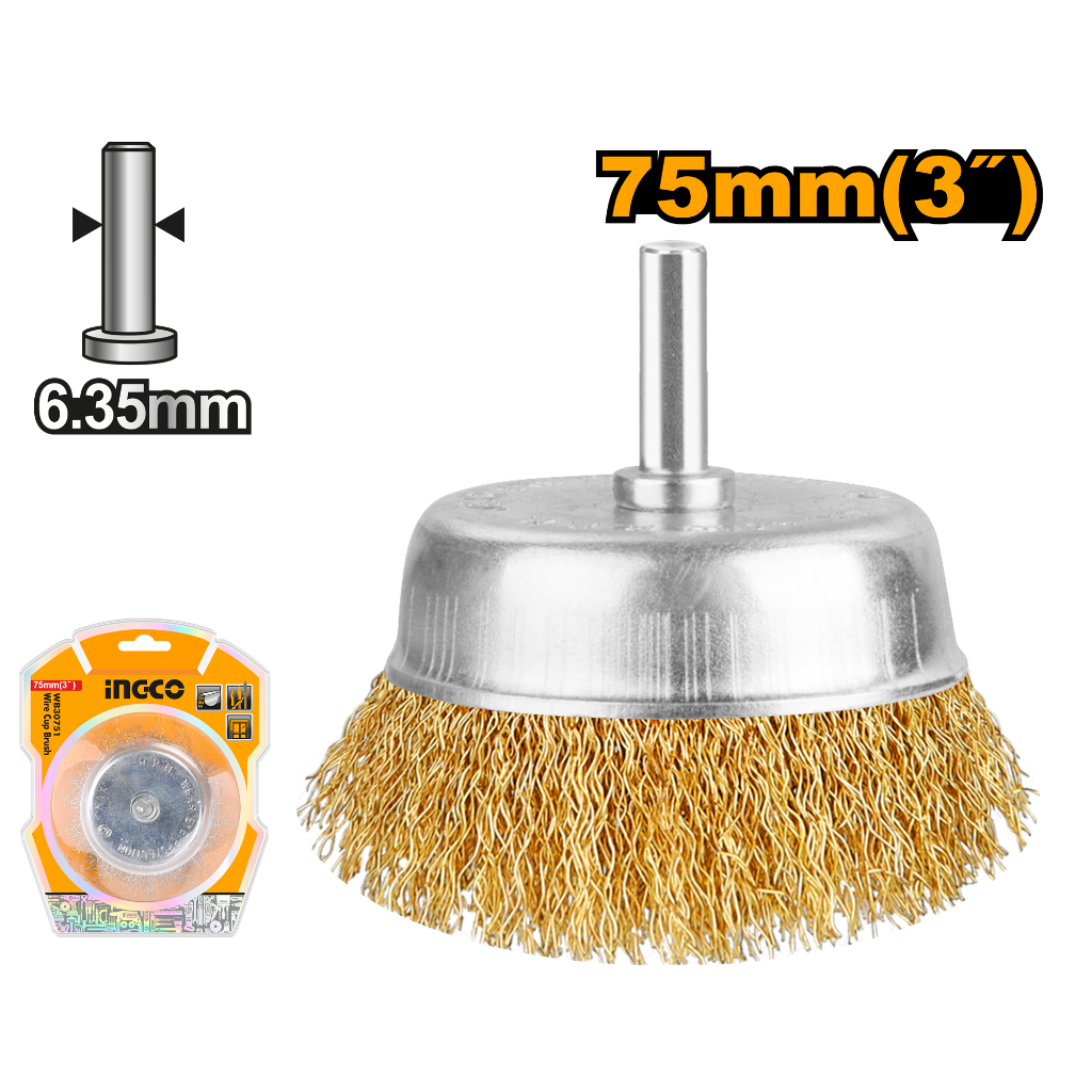 Wire cup brush