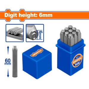 9 Pcs digit punch set