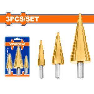 3 Pcs step drill bit set