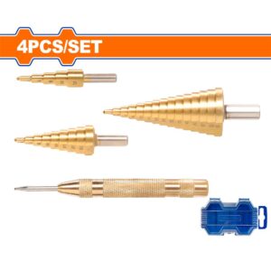 Step drill bit set