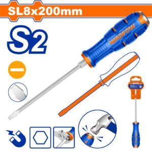 Slotted go-through screwdriver