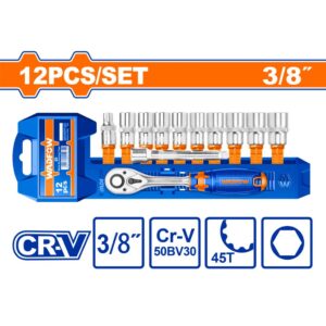 12 Pcs 3/8" socket set
