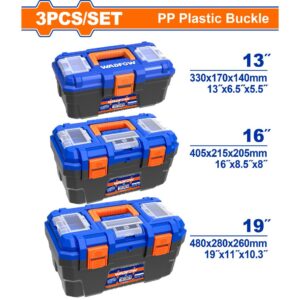 3 Pcs Plastic tool boxes set