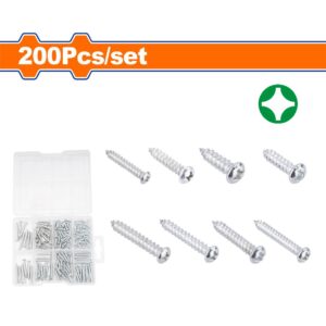 200 Pcs tapping screw assortment