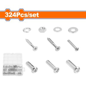 324 Pcs screw & hex nut kit