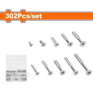 302 Pcs countersunk head self-tapping screws assortment